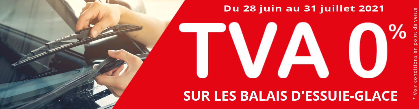 TVA à 0% sur les balais d’essuie-glace !
